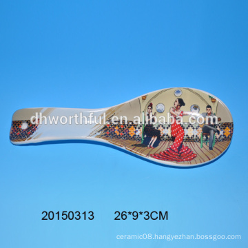 Wholesale ceramic spoon with dancing woman